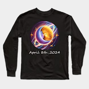 Total Solar Eclipse April 8th 2024 Long Sleeve T-Shirt